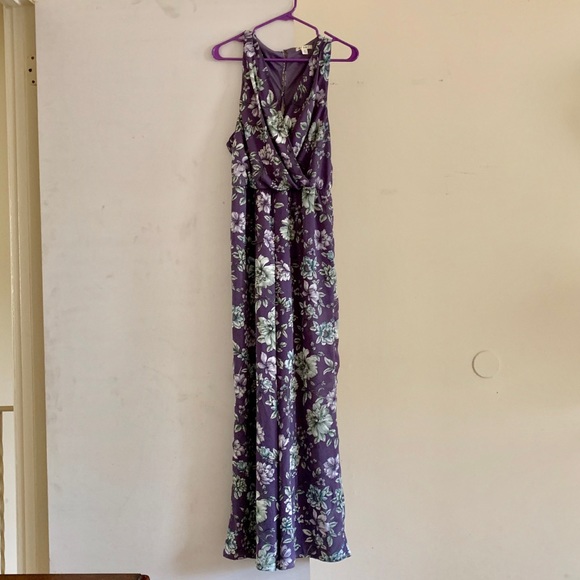 purple floral jumpsuit